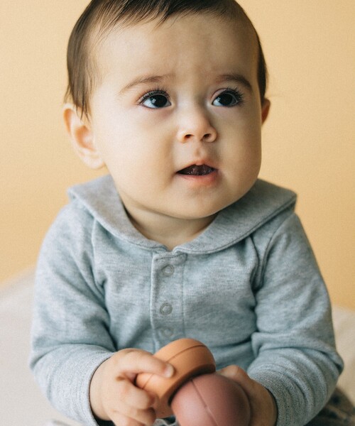 こども ビームス（コドモビームス）の「ベビー セーラーカラー ロンパース 2024（50～80cm）（ロンパース・キッズ・オフホワイト/ライトグレー/ネイビー・70-80/60-70/50-60）」の8枚目の写真