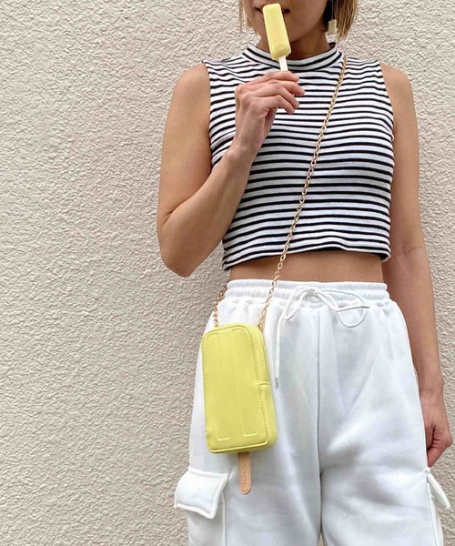 ROOTOTE(ルートート)の「ルートート / アイス型スマホショルダー SC.BR.フローズンポップーA(ショルダーバッグ・レディース・チョコ/グリーン/ミント/オレンジ/ピンク/イエロー/ホワイト/パープル・FREE)」の6枚目の写真