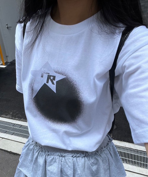 fiere(フィエール)の「スターデザインTシャツ(Tシャツ/カットソー・レディース・ホワイト・M/L/S)」の6枚目の写真