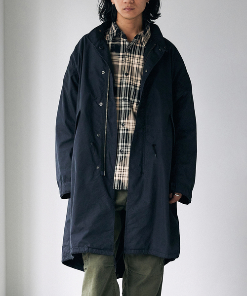 JOURNAL STANDARD M65フィッシュテールモッズコート ブラック M65 フィッシュテールパーカー ガーメント ダイ / ライナー付き