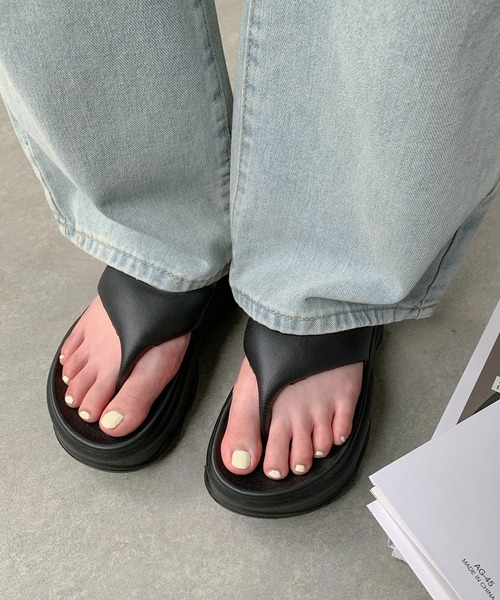 Teem Store(チームストア)の「厚底 リカバリー サンダル(サンダル・レディース・ピンク/グリーン/ホワイト/ブラック・37inch/39inch/35inch)」の21枚目の写真
