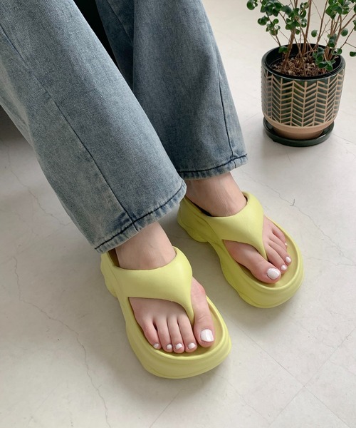 Teem Store(チームストア)の「厚底 リカバリー サンダル(サンダル・レディース・ピンク/グリーン/ホワイト/ブラック・37inch/39inch/35inch)」の16枚目の写真