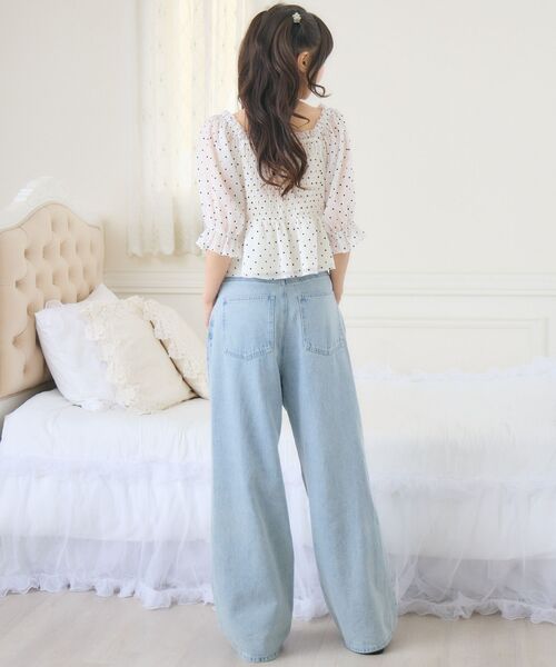 ems excite(エムズエキサイト)の「リボンペプラムBL(シャツ/ブラウス・レディース・ホワイト系その他/ライトグレー/ナチュラル・FREE)」の15枚目の写真