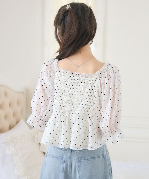 ems excite(エムズエキサイト)の「リボンペプラムBL(シャツ/ブラウス・レディース・ホワイト系その他/ライトグレー/ナチュラル・FREE)」の19枚目の写真