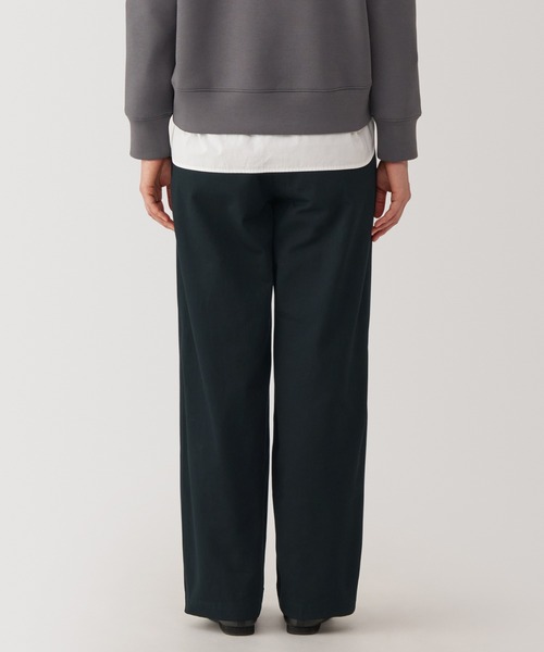 無印良品（ムジルシリョウヒン）の「婦人　ムラ糸　チノタックワイドパンツ　股下長め（チノパンツ・レディース・ダークグレー/ダークベージュ/ブラック/アイボリー・XL/L/M/S）」の15枚目の写真