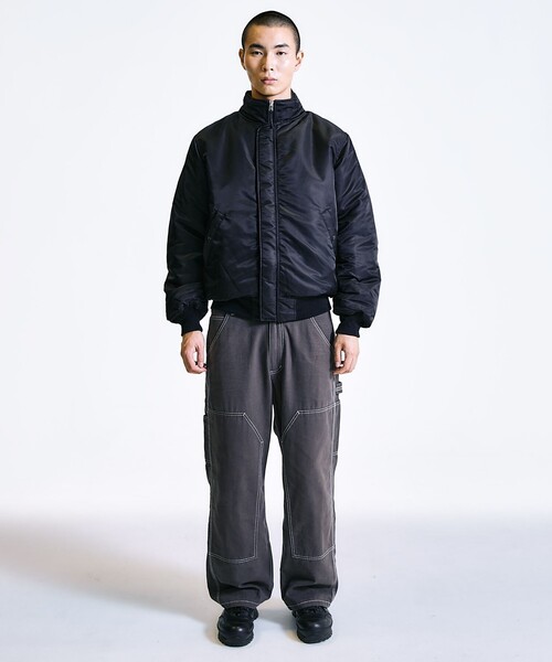 City Ambient Products（シティアンビエントプロダクツ）の「City Ambient Products: カラーステッチ ダブルニー ペインター パンツ（その他パンツ・メンズ・ブラック/ベージュ/ダークグレー・LARGE/MEDIUM/SMALL）」の4枚目の写真