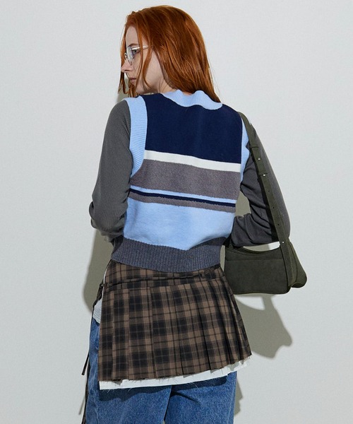 MAISON SPECIAL（メゾンスペシャル）の「Bicolor Knit Vest/バイ