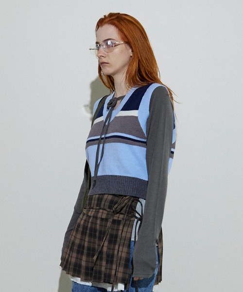 MAISON SPECIAL（メゾンスペシャル）の「Bicolor Knit Vest/バイ