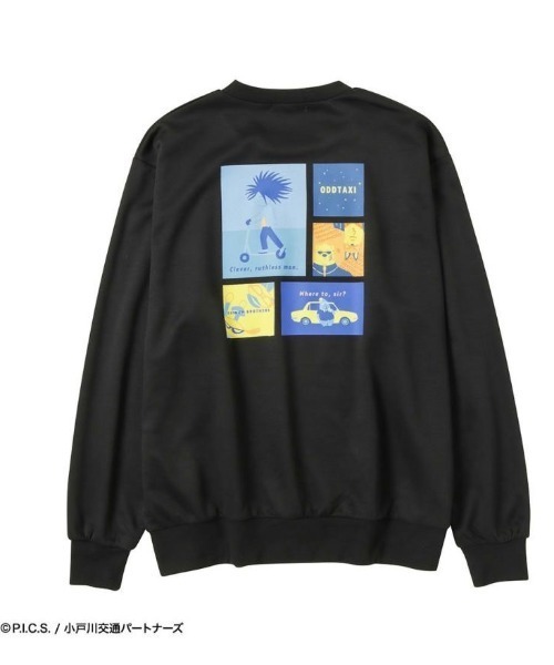 Mac-House(マックハウス)の「【 ステッカー付 】ODDTAXI オッドタクシー バックプリントプルオーバー(Tシャツ/カットソー・メンズ・ブラック/ホワイト/ネイビー・M/L)」の3枚目の写真