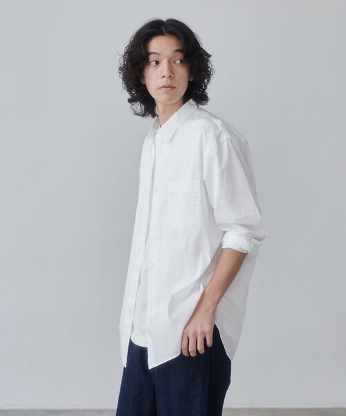 coen(コーエン)の「レギュラーカラーブロードシャツ(シャツ/ブラウス・メンズ・ネイビー/ホワイト/ライトブルー・S/M/L/XL)」の6枚目の写真