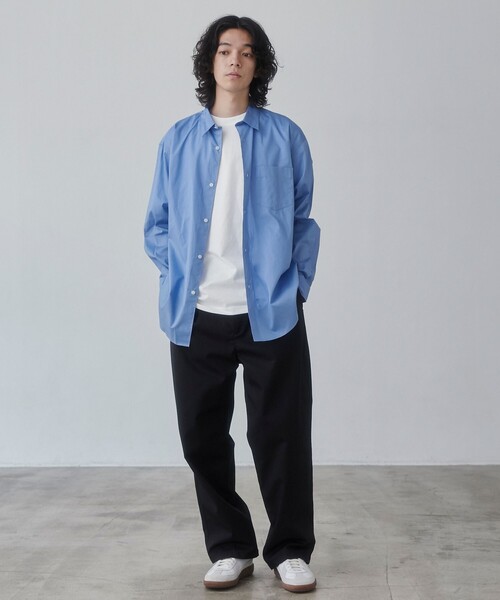 coen(コーエン)の「レギュラーカラーブロードシャツ(シャツ/ブラウス・メンズ・ネイビー/ホワイト/ライトブルー・S/M/L/XL)」の10枚目の写真