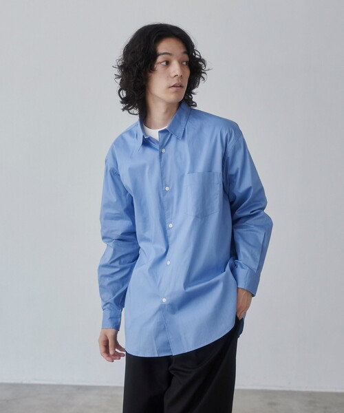 coen(コーエン)の「レギュラーカラーブロードシャツ(シャツ/ブラウス・メンズ・ネイビー/ホワイト/ライトブルー・S/M/L/XL)」の11枚目の写真