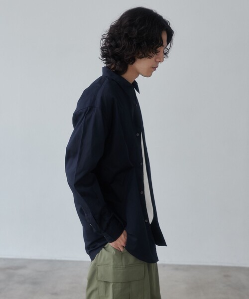 coen(コーエン)の「レギュラーカラーブロードシャツ(シャツ/ブラウス・メンズ・ネイビー/ホワイト/ライトブルー・S/M/L/XL)」の16枚目の写真