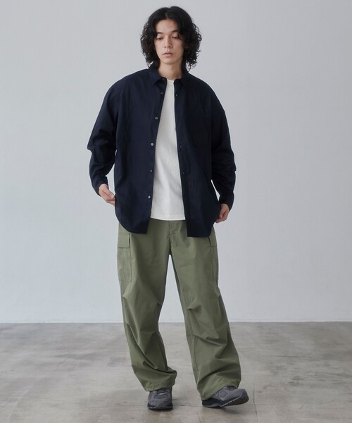 coen(コーエン)の「レギュラーカラーブロードシャツ(シャツ/ブラウス・メンズ・ネイビー/ホワイト/ライトブルー・S/M/L/XL)」の17枚目の写真