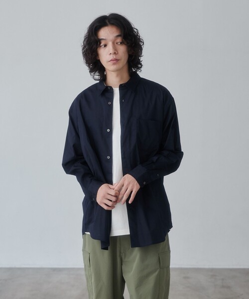 coen(コーエン)の「レギュラーカラーブロードシャツ(シャツ/ブラウス・メンズ・ネイビー/ホワイト/ライトブルー・S/M/L/XL)」の18枚目の写真