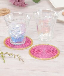 LBC（エルビーシー）の「ビーズコースターツインカラー2枚（キッチンツール）」