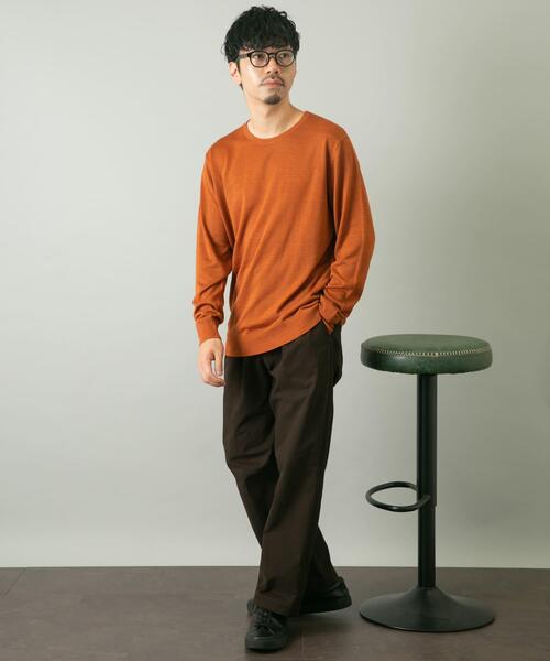 URBAN RESEARCH ROSSO MEN(アーバンリサーチロッソメン)の「『一部WEB限定カラー』『XLサイズあり』『UR TECH』ハイゲージクルーネックニット(ニット/セーター・メンズ・ブラック/ライトブラウン/グレー/ネイビー/ベージュ・MEDIUM/X-LARGE/LARGE)」の10枚目の写真
