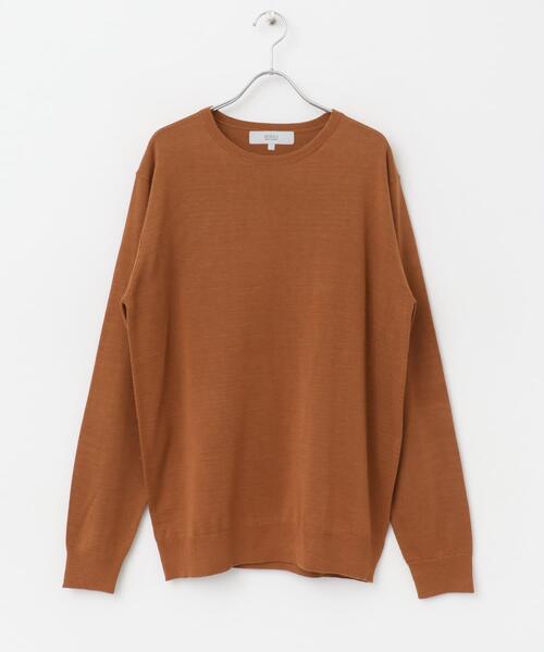 URBAN RESEARCH ROSSO MEN(アーバンリサーチロッソメン)の「『一部WEB限定カラー』『XLサイズあり』『UR TECH』ハイゲージクルーネックニット(ニット/セーター・メンズ・ブラック/ライトブラウン/グレー/ネイビー/ベージュ・MEDIUM/X-LARGE/LARGE)」の7枚目の写真