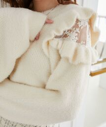 MAJESTIC LEGON | Ladyフリルシャギーニット(ニット/セーター)