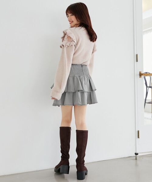 MAJESTIC LEGON(マジェスティックレゴン)の「Ladyフリルシャギーニット(ニット/セーター・レディース・ピンク/ライトグリーン/ライトグレー/アイボリー/ラベンダー・MEDIUM)」の18枚目の写真