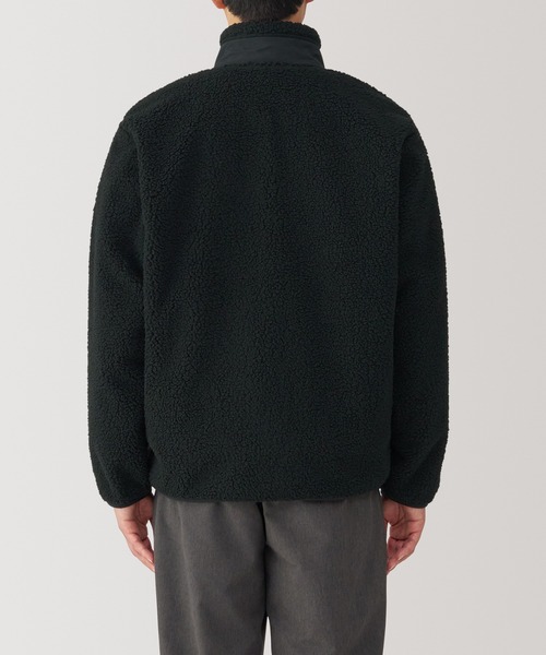 無印良品（ムジルシリョウヒン）の「紳士　ボアフリースジャケット（その他アウター・メンズ・ダークグリーン/サンドベージュ/ブラック/ベージュ・XL/L/M/S）」の7枚目の写真