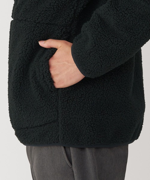 無印良品（ムジルシリョウヒン）の「紳士　ボアフリースジャケット（その他アウター・メンズ・ダークグリーン/サンドベージュ/ブラック/ベージュ・XL/L/M/S）」の9枚目の写真