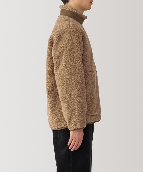 無印良品（ムジルシリョウヒン）の「紳士　ボアフリースジャケット（その他アウター・メンズ・ダークグリーン/サンドベージュ/ブラック/ベージュ・XL/L/M/S）」の14枚目の写真