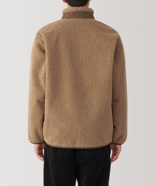 無印良品（ムジルシリョウヒン）の「紳士　ボアフリースジャケット（その他アウター・メンズ・ダークグリーン/サンドベージュ/ブラック/ベージュ・XL/L/M/S）」の15枚目の写真