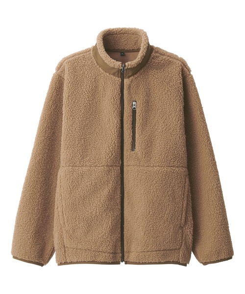 無印良品（ムジルシリョウヒン）の「紳士　ボアフリースジャケット（その他アウター・メンズ・ダークグリーン/サンドベージュ/ブラック/ベージュ・XL/L/M/S）」の19枚目の写真