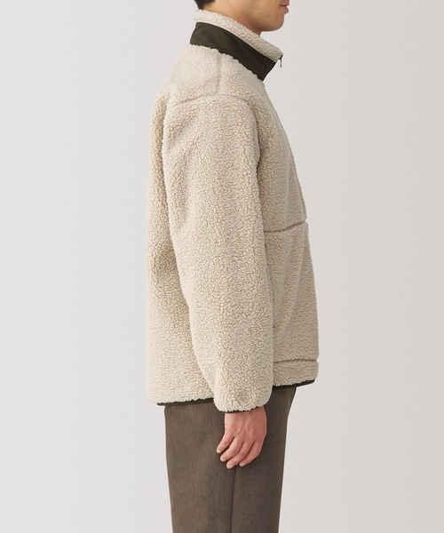 無印良品（ムジルシリョウヒン）の「紳士　ボアフリースジャケット（その他アウター・メンズ・ダークグリーン/サンドベージュ/ブラック/ベージュ・XL/L/M/S）」の22枚目の写真