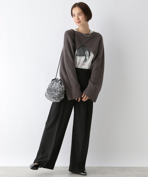 LEPSIM(レプシィム)の「TRワイドスラックスパンツ 133625(スラックス・レディース・ブラウン/グレー/ブラック・LARGE/MEDIUM)」の12枚目の写真