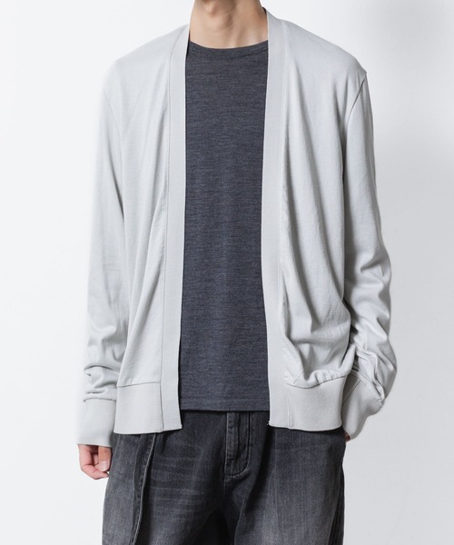 ATTACHMENT（アタッチメント）の「ハイウエット ジャージー カーディガン / HIGH WET JERSEY CARDIGAN（カーディガン/ボレロ・メンズ・ダークグレー/ライトグレー/ブラック・1/2/3）」の3枚目の写真