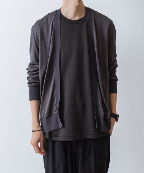 ATTACHMENT（アタッチメント）の「ハイウエット ジャージー カーディガン / HIGH WET JERSEY CARDIGAN（カーディガン/ボレロ・メンズ・ダークグレー/ライトグレー/ブラック・1/2/3）」の4枚目の写真