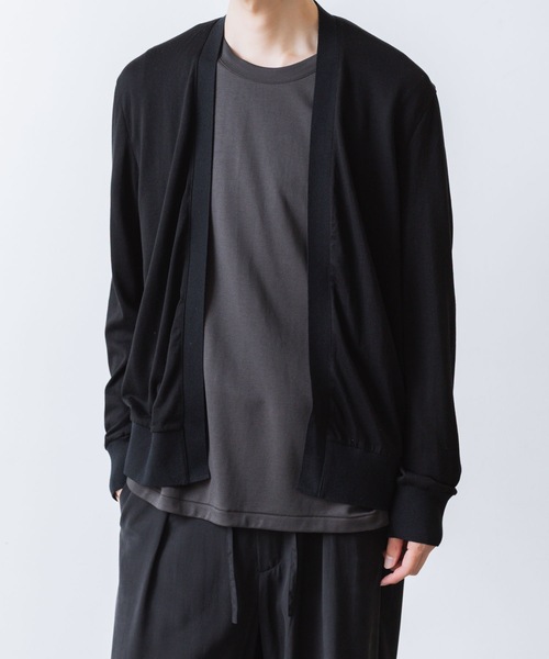 ATTACHMENT（アタッチメント）の「ハイウエット ジャージー カーディガン / HIGH WET JERSEY CARDIGAN（カーディガン/ボレロ・メンズ・ダークグレー/ライトグレー/ブラック・1/2/3）」の6枚目の写真