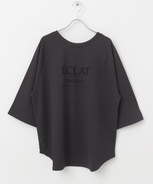 CHIGNON（シニヨン）の「CHIGNON　ジョーゼットラグランTシャツ（Tシャツ/カットソー・レディース・ホワイト/チャコールグレー・FREE）」の9枚目の写真