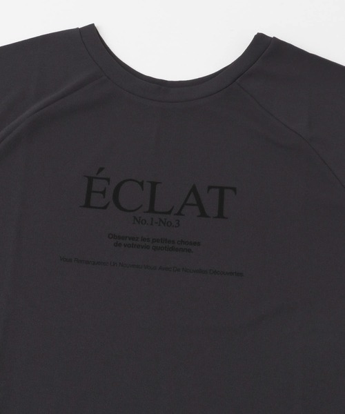 CHIGNON（シニヨン）の「CHIGNON　ジョーゼットラグランTシャツ（Tシャツ/カットソー・レディース・ホワイト/チャコールグレー・FREE）」の10枚目の写真