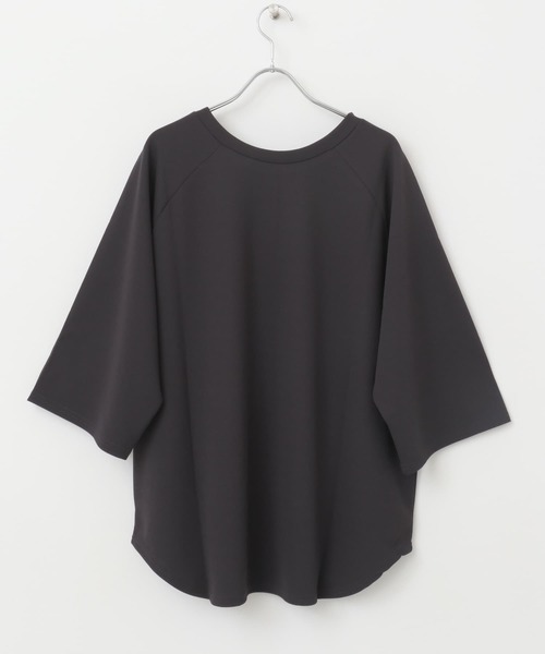 CHIGNON（シニヨン）の「CHIGNON　ジョーゼットラグランTシャツ（Tシャツ/カットソー・レディース・ホワイト/チャコールグレー・FREE）」の11枚目の写真