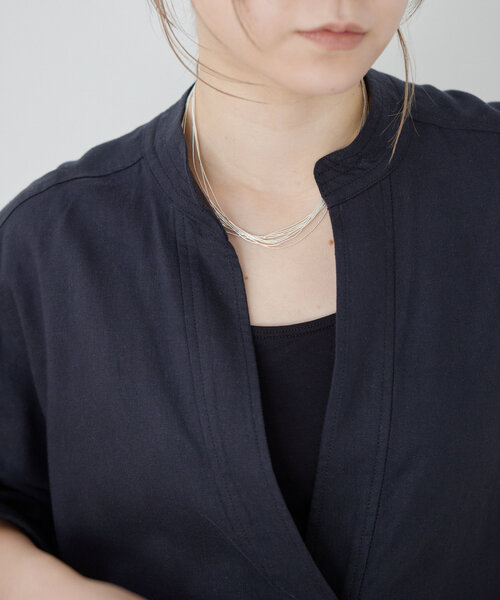 ear PAPILLONNER（イアパピヨネ）の「《スターリングシルバー使用》リキッドシルバー10×40ショートネックレス（ネックレス・レディース・シルバー系その他4・FREE）」の21枚目の写真