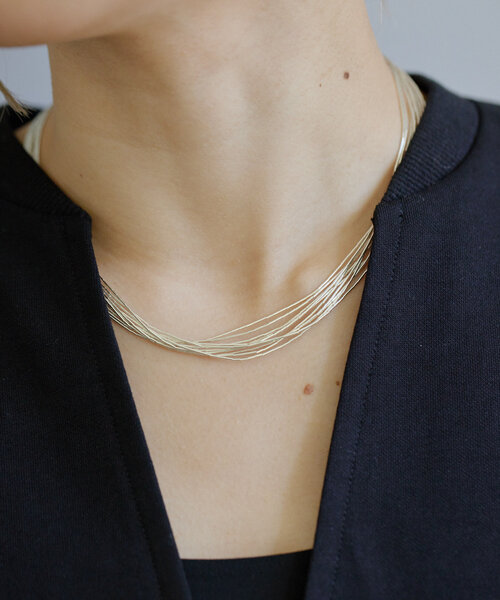 【専用】リキッドシルバーネックレス ネイティブアメリカン Indian Jewelry ナバホ リキッドシルバー・ネックレス 04-0092