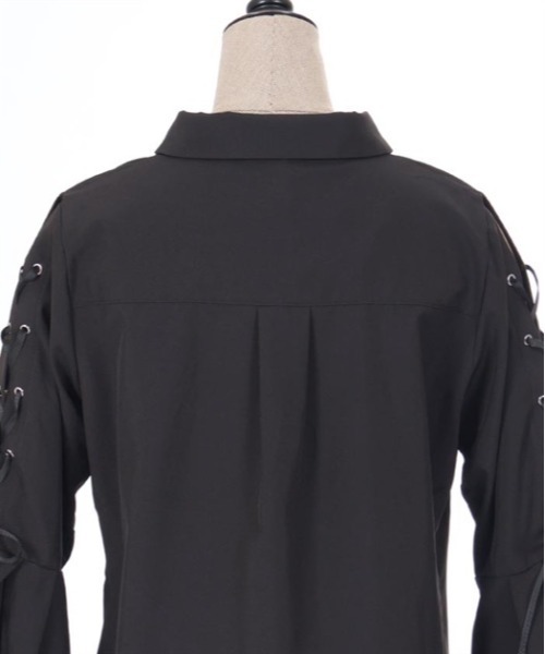 axes femme POETIQUE（アクシーズファムポエティック）の「クロスチャーム付長袖ブラウス（シャツ/ブラウス・レディース・ホワイト/ブラック/グレー・MEDIUM）」の11枚目の写真