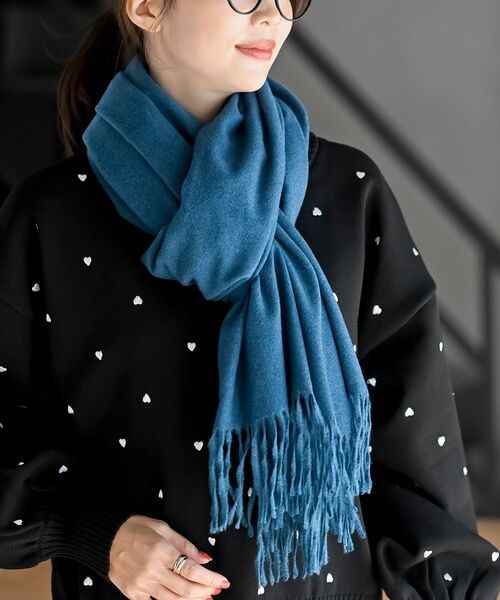 rps(アールピーエス)の「無地大判ストール(ストール/ショール・レディース・杢グレー/ブルー/イエロー系その他/アイボリー/グレー系その他/オレンジ/グリーン/ピンク/ライトグレー/ボルドー/ベージュ系その他/ブルーグリーン/ブラック/サックスブルー/ブラウン系その他/ベージュ系その他3/パープル・フリー)」の13枚目の写真