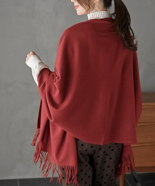 rps(アールピーエス)の「無地大判ストール(ストール/ショール・レディース・杢グレー/ブルー/イエロー系その他/アイボリー/グレー系その他/オレンジ/グリーン/ピンク/ライトグレー/ボルドー/ベージュ系その他/ブルーグリーン/ブラック/サックスブルー/ブラウン系その他/ベージュ系その他3/パープル・フリー)」の17枚目の写真