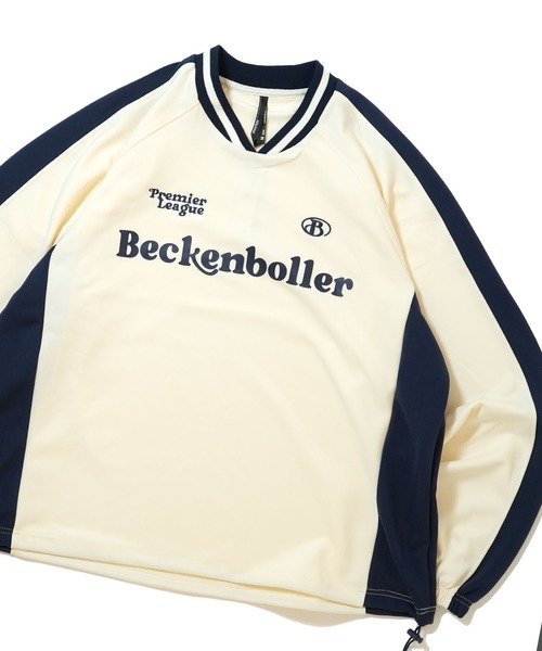 おしゃれスタ(オシャレスタ)の「pullover game shirt/プルオーバー ジャージ素材 ゲームシャツ オーバーサイズ メンズ レディース(スウェット・メンズ・ネイビー/オフホワイト/ワイン/ブラック・XL/L/M)」の1枚目の写真
