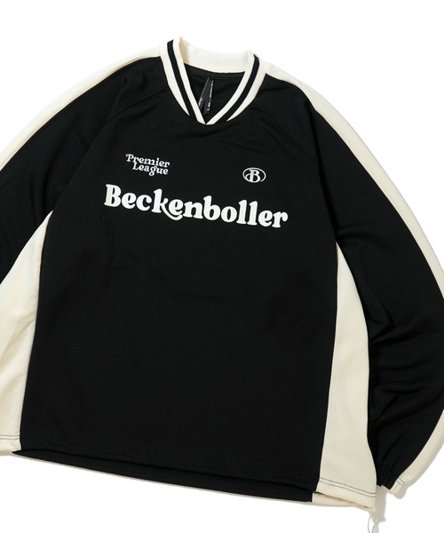 おしゃれスタ(オシャレスタ)の「pullover game shirt/プルオーバー ジャージ素材 ゲームシャツ オーバーサイズ メンズ レディース(スウェット・メンズ・ネイビー/オフホワイト/ワイン/ブラック・XL/L/M)」の2枚目の写真