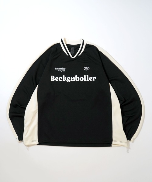 おしゃれスタ(オシャレスタ)の「pullover game shirt/プルオーバー ジャージ素材 ゲームシャツ オーバーサイズ メンズ レディース(スウェット・メンズ・ネイビー/オフホワイト/ワイン/ブラック・XL/L/M)」の6枚目の写真