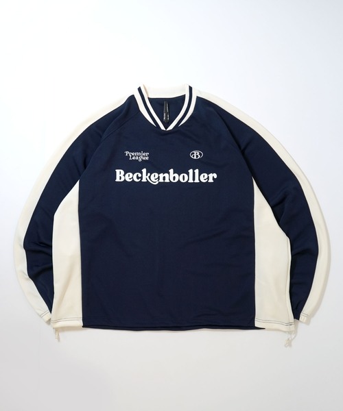 おしゃれスタ(オシャレスタ)の「pullover game shirt/プルオーバー ジャージ素材 ゲームシャツ オーバーサイズ メンズ レディース(スウェット・メンズ・ネイビー/オフホワイト/ワイン/ブラック・XL/L/M)」の7枚目の写真