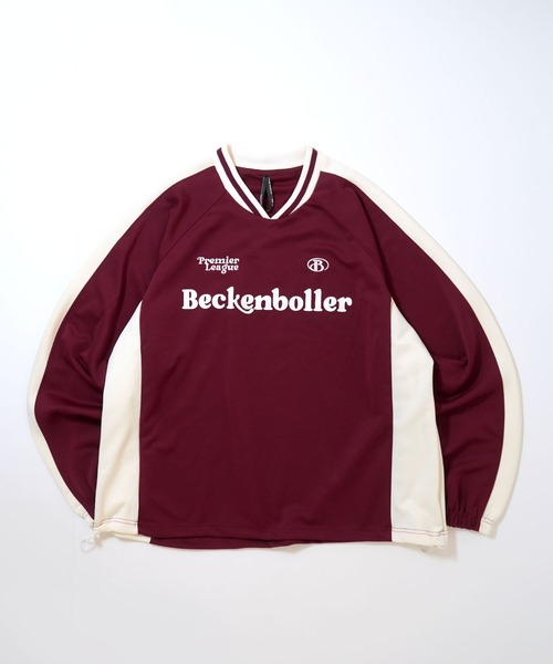 おしゃれスタ(オシャレスタ)の「pullover game shirt/プルオーバー ジャージ素材 ゲームシャツ オーバーサイズ メンズ レディース(スウェット・メンズ・ネイビー/オフホワイト/ワイン/ブラック・XL/L/M)」の8枚目の写真