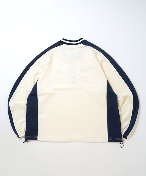 おしゃれスタ(オシャレスタ)の「pullover game shirt/プルオーバー ジャージ素材 ゲームシャツ オーバーサイズ メンズ レディース(スウェット・メンズ・ネイビー/オフホワイト/ワイン/ブラック・XL/L/M)」の9枚目の写真