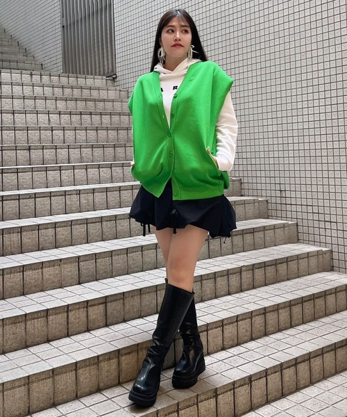 Narcissus(ナルシス)の「リボンバルーンミニスカート《動画あり》(スカート・レディース・カーキ/ブラック・FREE)」の15枚目の写真