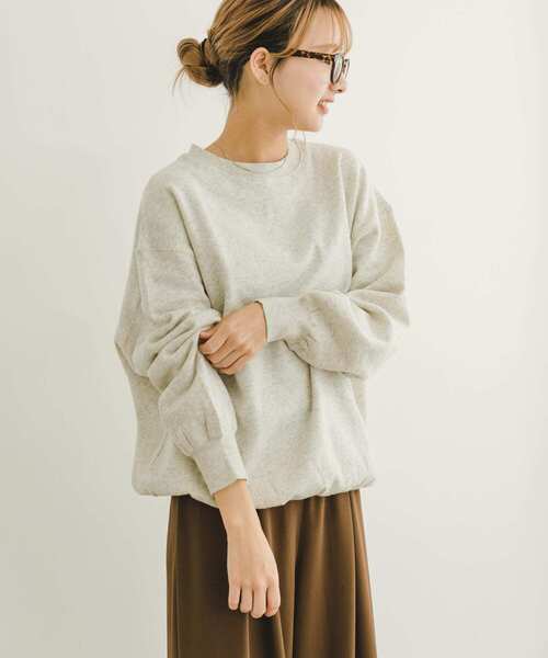 ITEMS URBANRESEARCH(アイテムズ アーバンリサーチ)の「裏起毛クルーネックスウェット(スウェット・レディース・オレンジ/ネイビー/ホワイト系その他・FREE)」の1枚目の写真